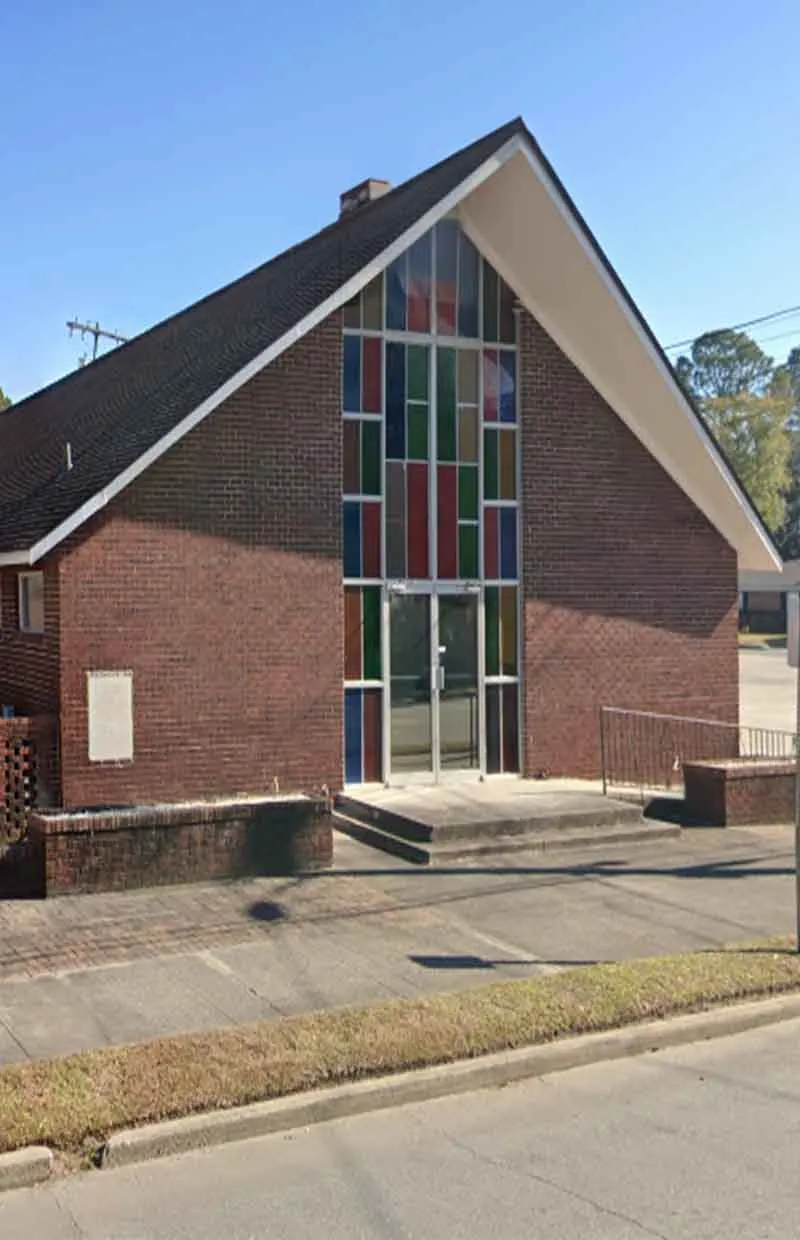 Christ Memorial Baptist Church at 1402 Harmon Street, the church's home from 1977